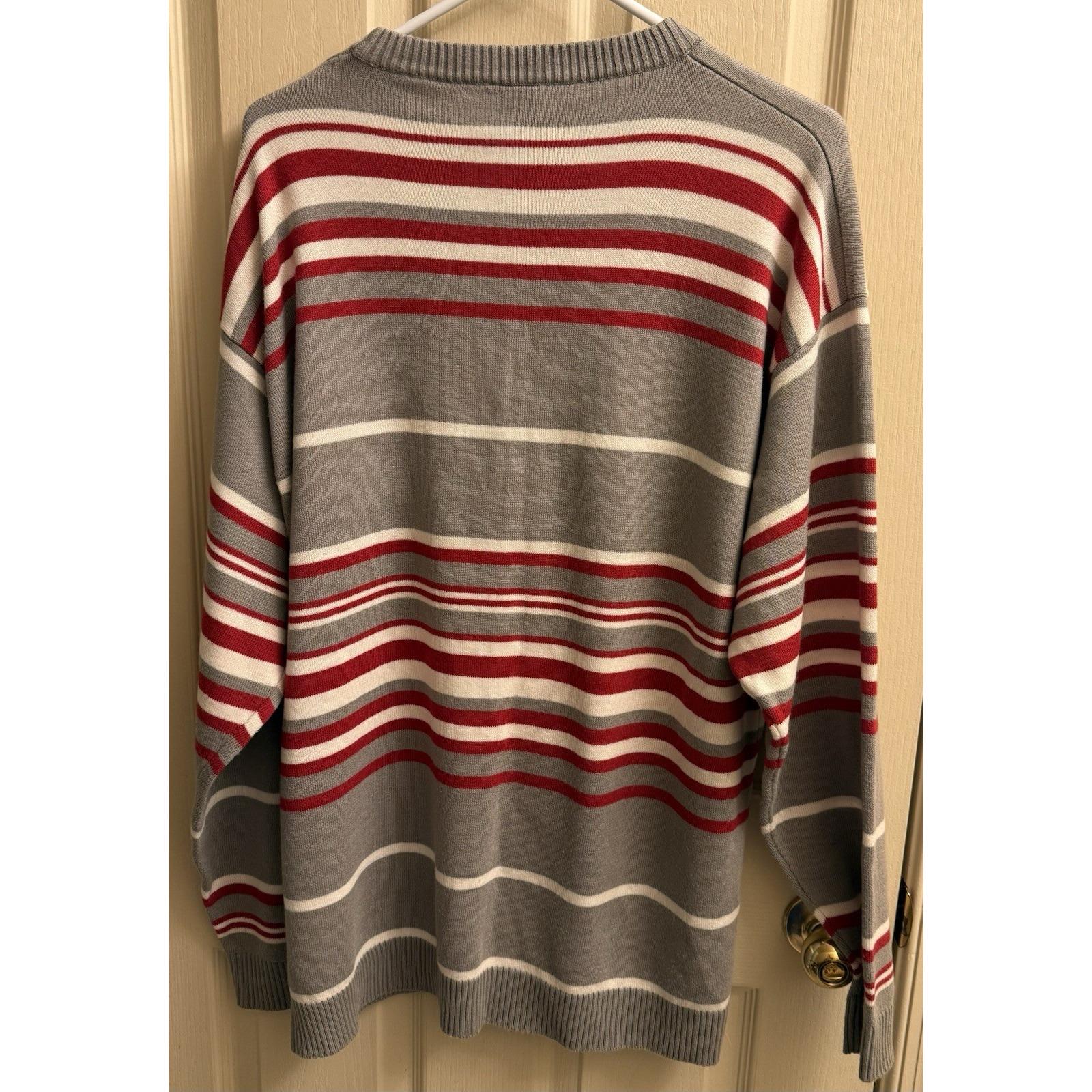 Vintage Y2K Ecko Unlimited Knit Sweater Men Large Grey Red White 