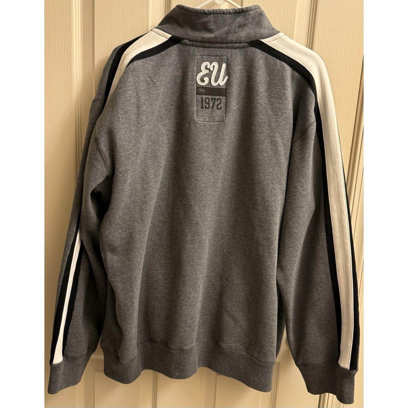Vintage Y2K Ecko Unltd 72 Men's Zip up Sweatshirt Size XL Gray