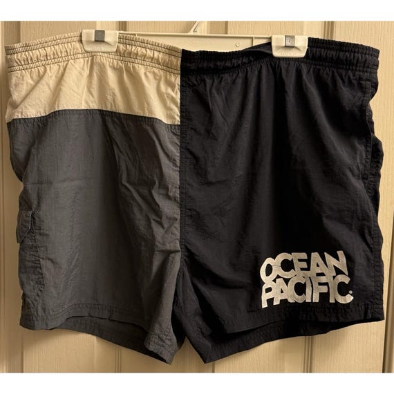 Vintage OP Ocean Pacific Swim Trunks Men 3XL Colorblock 90s Surf