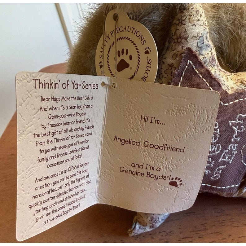 Boyd's Bear Angelica Goodfriend 8" Plush "Friends Are Angels On Earth" Jointed image 4