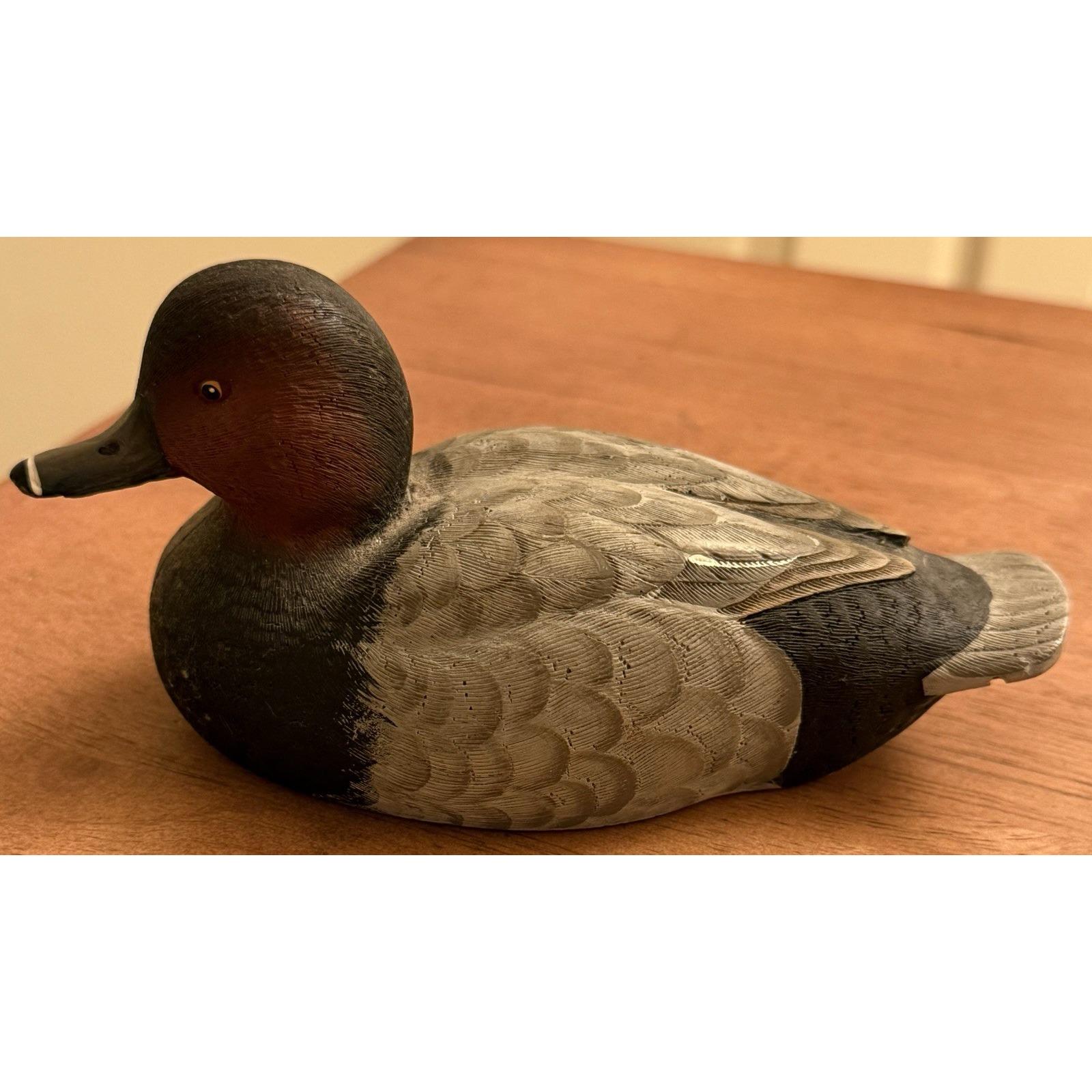 VTG C Sappenfield Signed Carved & Painted Red Head Drake Duck