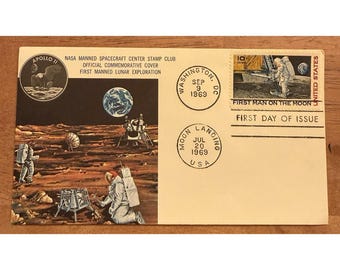 Apollo 11 FDC Nasa Manned Spacecraft Club Första bemannade månutforskningsomslaget