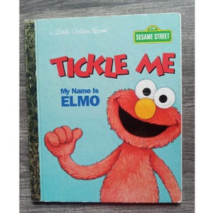 ORIGINAL Vintage 1993 Sesame Street Tickle Me Elmo Golden Book