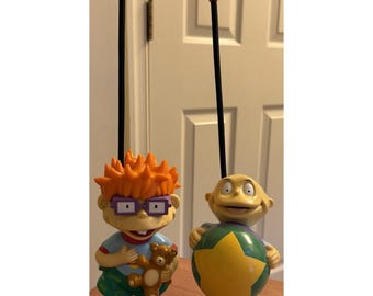Walkie-talkies vintage Viacom 1998 RUGRATS Chuckie y Tommy, probados y en buen estado