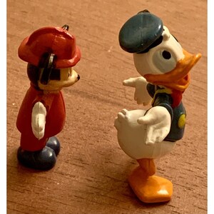 Vintage Walt Disney Miniature Tiny PVC Figures Mickey Mouse and Donald Duck 2" image 4
