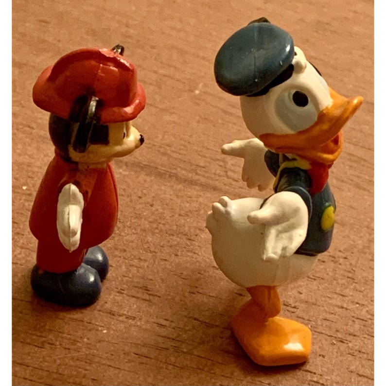 Vintage Walt Disney Miniature Tiny PVC Figures Mickey Mouse and Donald Duck 2" image 4