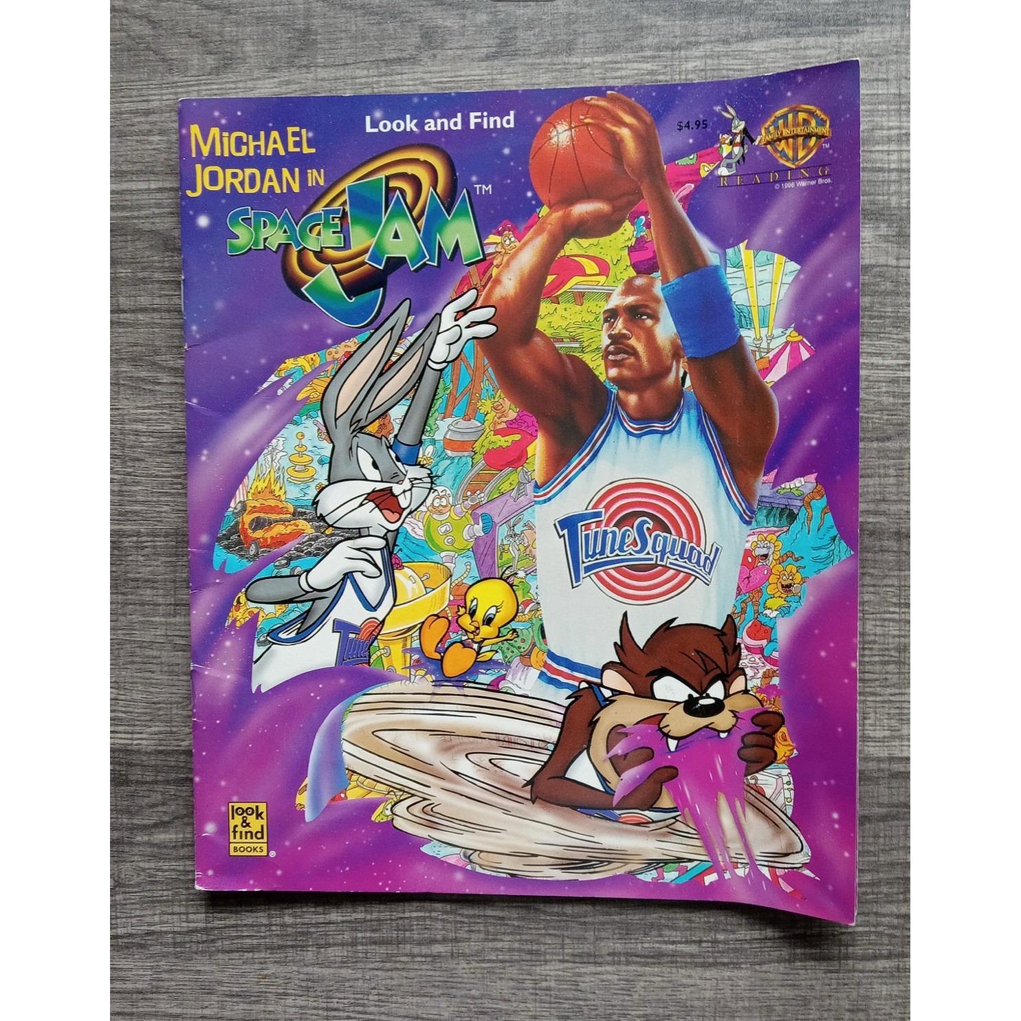 Vintage 1996 Space Jam Look and Find Book Michael Jordan - Etsy