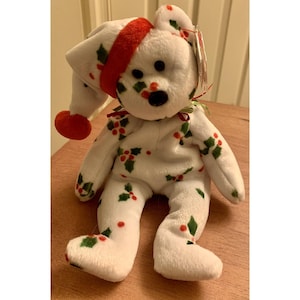 vintage CHRISTMAS ty Mütze Baby 1998 Urlaub Teddy