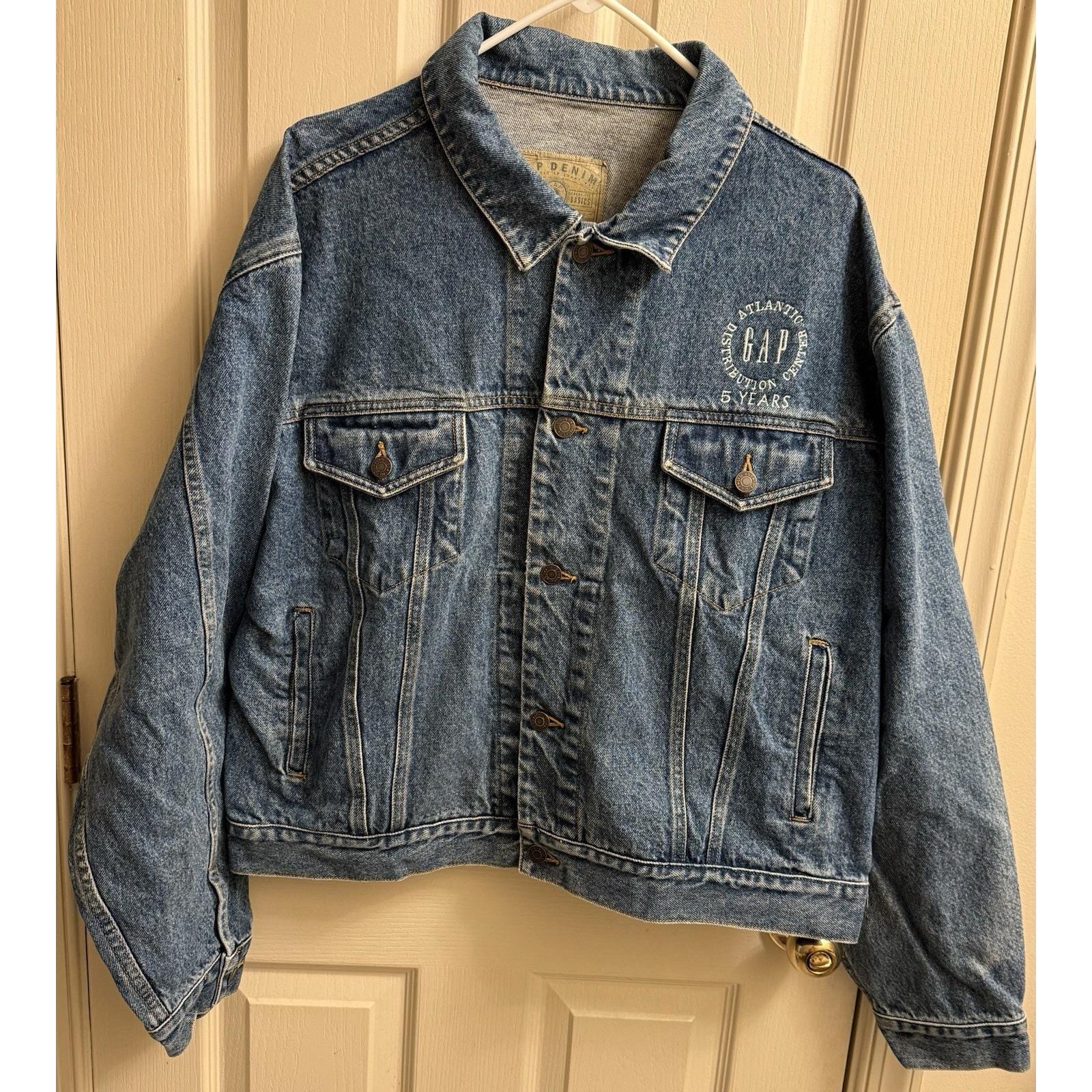 Vintage Gap Jean Jacket Xl - Etsy