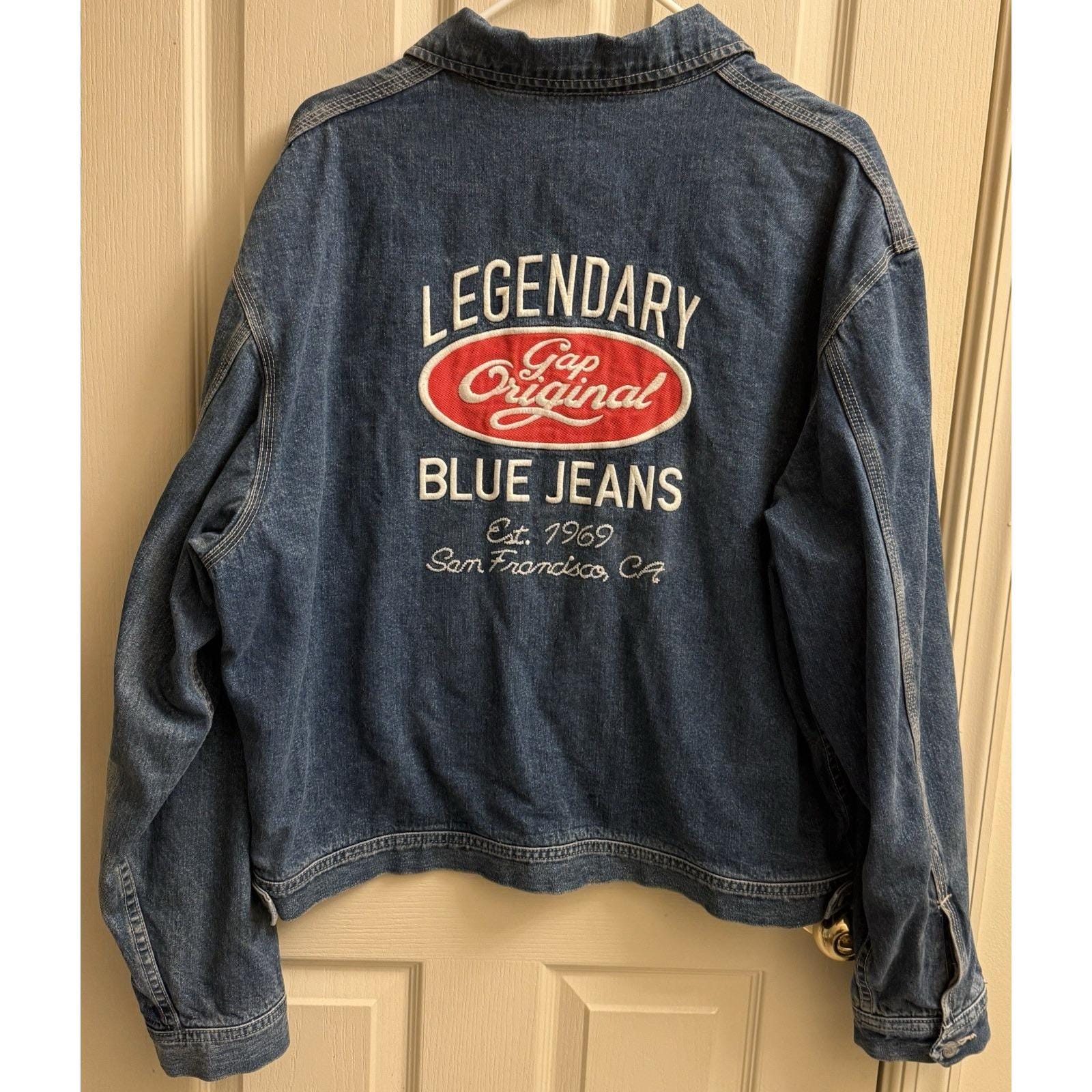 Vtg Y2K GAP Blue Jeans Denim Jacket L Legendary Gap Original
