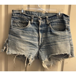Vintage Levi&#39;s Big E Denim Cut-off: jaren 60/70 Redline-tag, maat 32