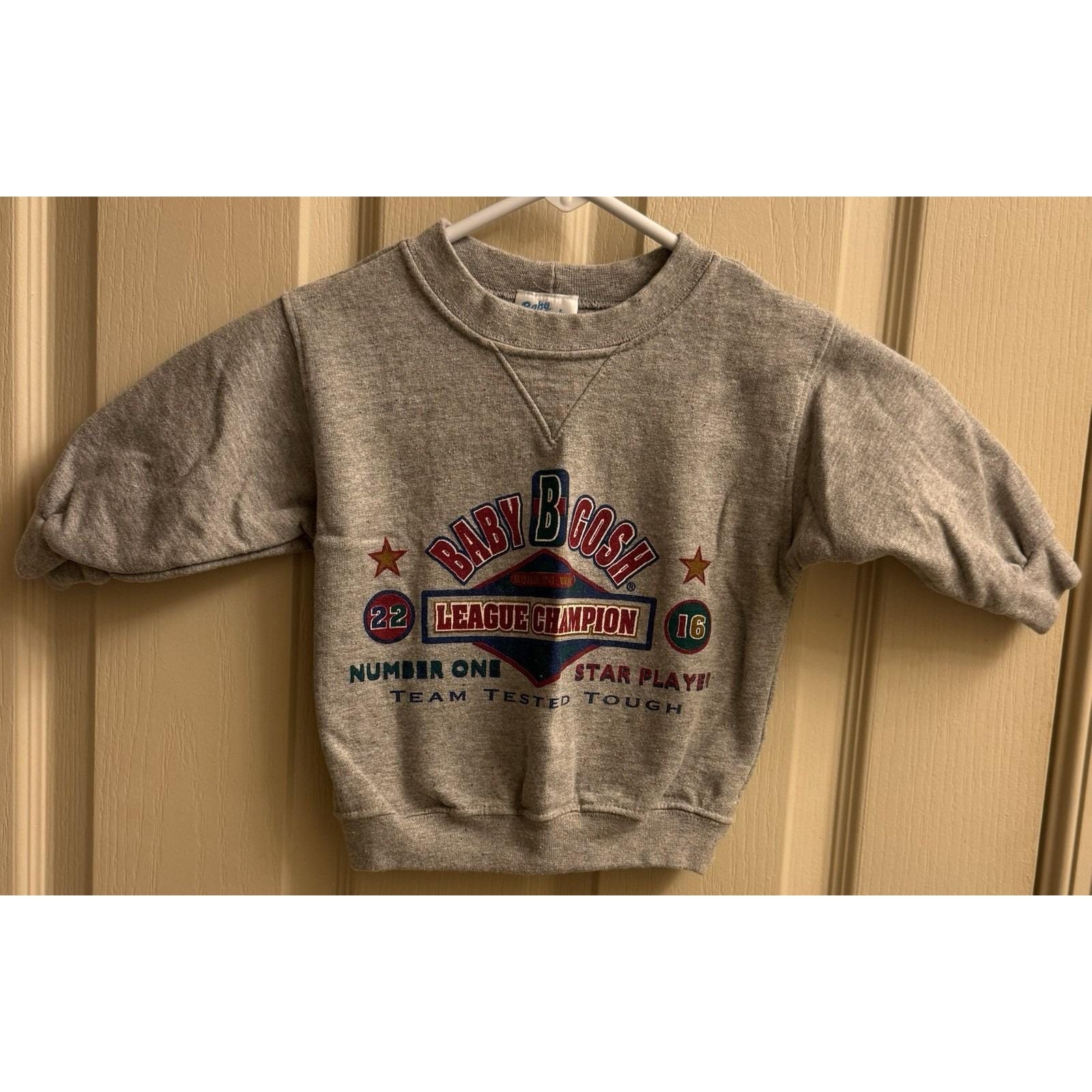Vtg 90s Baby B'Gosh Born To Win League Champion Sweatshirt 12 Months RARE