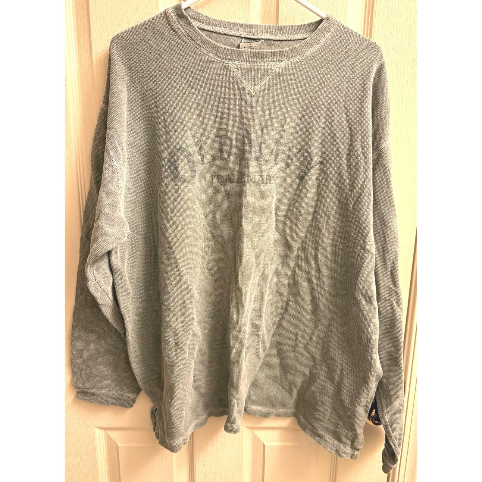 Vintage Old Navy Thermal Knit Long Sleeve Shirt Sz Large Grunge 