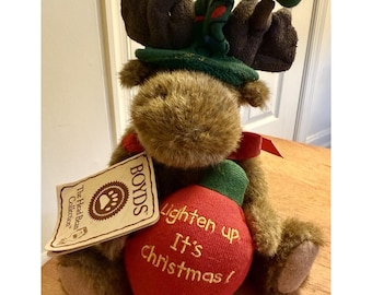 Boyds Bears Christmas Moose Plush Sparky Thinkin' Of Ya Series Retired Jointed
