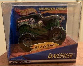 Hot Wheels Monster Jam Gravedigger Rev N Go Truck: 2000 Mattel, 1/43 Scale