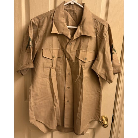 marine corps dress shirt Usmc Men's Khaki Long Sleeve Shirt | Alpha | Military - Shop Your Navy Exchange
