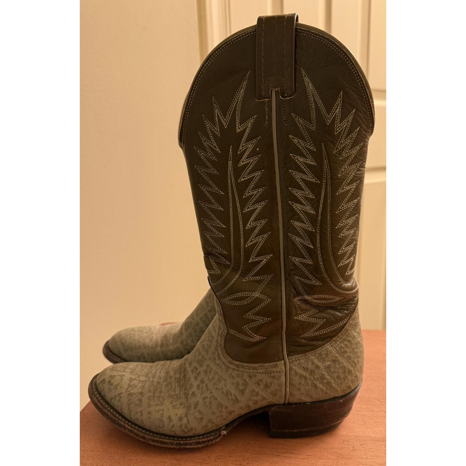 Bottes cowboy cuir vache harnais à talon- Bottes cowboy et santiags