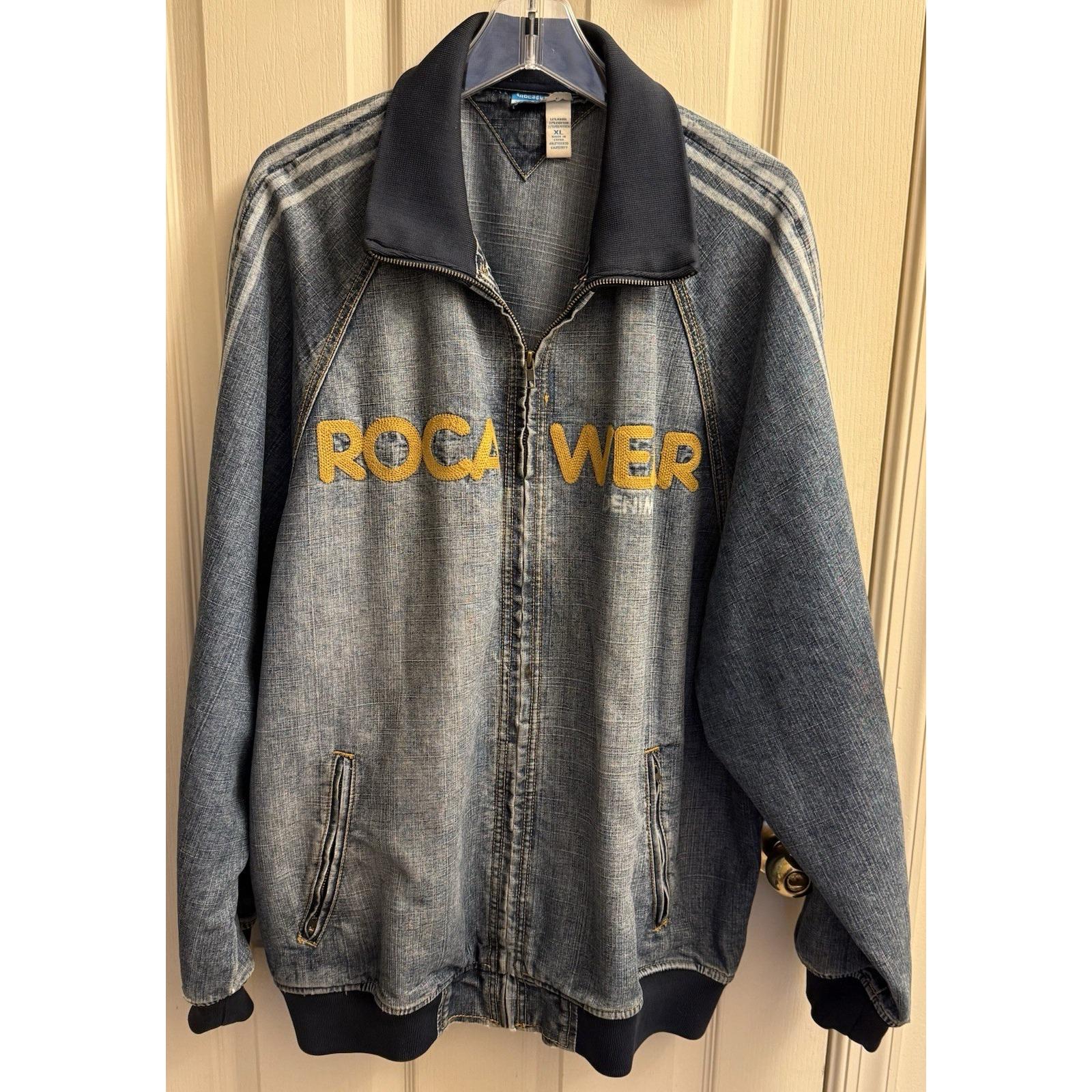【XXL】ROCAWEAR ナイロンMA-1 90s Y2K B系オーバーサイズ Vintage 90s Y2K Rocawear Denim Parachute Pants 40x34 Baggy Wide