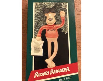 Ornement souvenir, poinçon de 1989 Rodney Raindeer #538 - France
