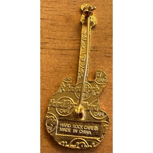 Hard Rock Cafe Maui Guitar Pin Dark Blue Stratocaster Guitar image 3
