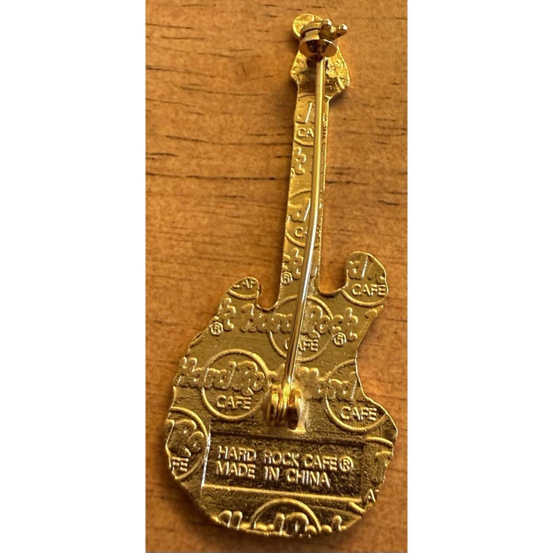 Hard Rock Cafe Maui Guitar Pin Dark Blue Stratocaster Guitar image 3