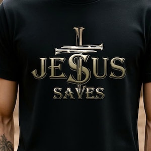 Jesus Saves PNG-Jesus Christian God Religious Bible Verse Png-Faith Typography Scripture Sublimation Design with Cross and Nails Png