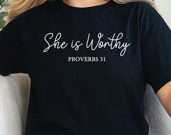 Jesus Png - She Is Worthy Png - Christian PNG - Bible verse Png - Religious Png - Christian Religious png - Digital Download Png