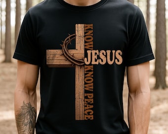 Know Jesus Know Peace Png-God png-Funny Christian png Design-Christian Religious Design png-Christian Inspirational Png-Digital Download Png