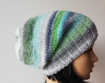 Knitted Slouchy Hat, Beanie Hat