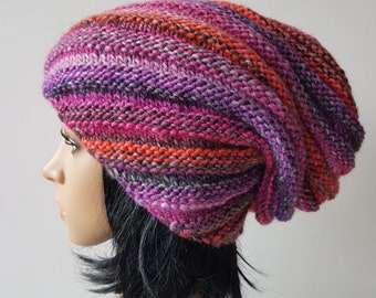 OOAK, Knitted Slouchy Hat, Snail Hat