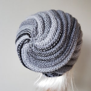 Knitted Slouchy Hat, Beanie Hat image 4