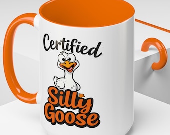 Taza de ganso tonto certificada de 325 ml y 433 ml, divertida taza de café de ganso, adorable taza de animal de dibujos animados, regalo de broma para amigos, compañeros de trabajo y amantes de los gansos.