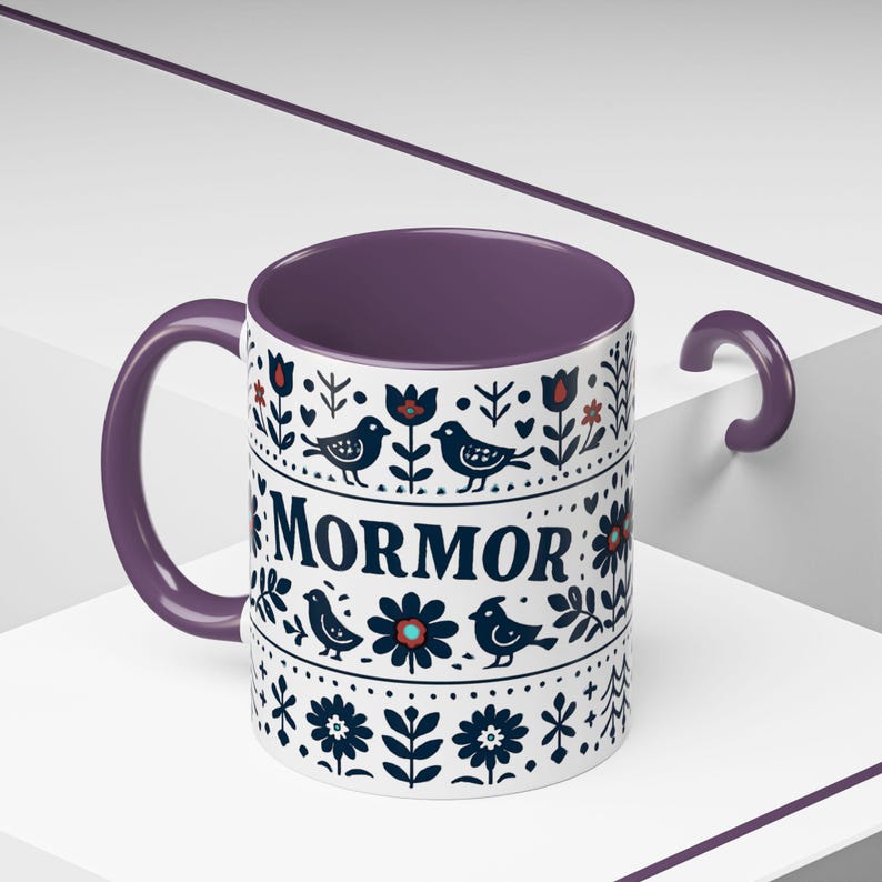 Taza floral sueca Mormor, taza de café de arte popular escandinavo, taza de regalo para la abuela, decoración de cocina nórdica, taza noruega Mormor, regalo para el Día de la Madre imagen 18