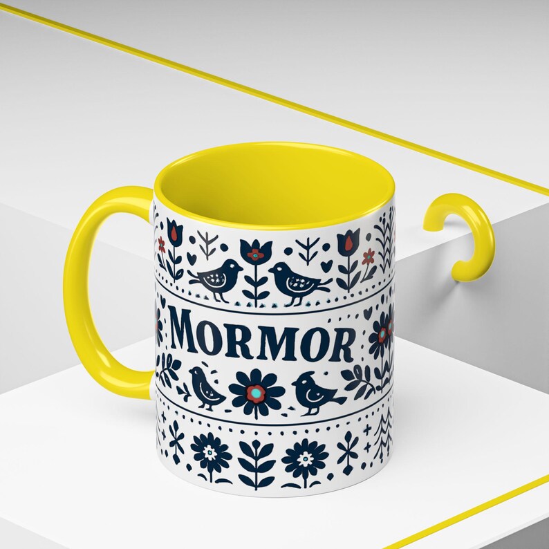 Taza floral sueca Mormor, taza de café de arte popular escandinavo, taza de regalo para la abuela, decoración de cocina nórdica, taza noruega Mormor, regalo para el Día de la Madre imagen 16