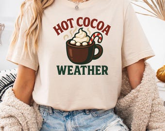 Varm choklad väder jul t-shirt: Kakaoälskare t-shirt