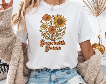 Vintage Wildblumen T-Shirt: Botanisches Florales Cottagecore T-Shirt
