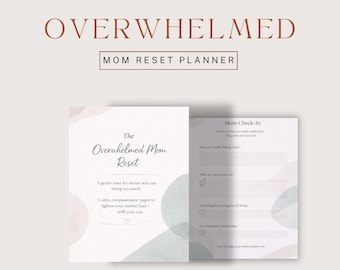 Mom Reset Planner | Overwhelm, Mental Load Relief (PDF Download)