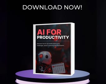AI for Productivity eBook, Boost Efficiency with AI Tools, Digital Download