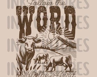 Follow The Word Not The Herd SVG PNG: Christian Sublimation Design