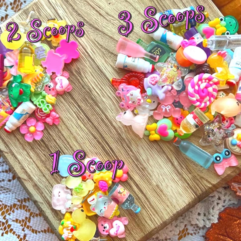 Kawaii Resin Surprise Slime Charms Flat Back Trinkets Decoden Scoops Craft Supplies image 12