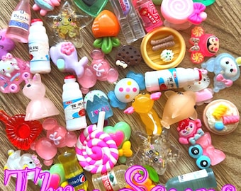 Kawaii Resin Surprise Slime Charms Flat Back Trinkets Decoden Scoops Craft Supplies
