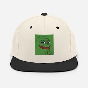 pepe snapback hat - premium crypto degen cap