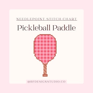 Racchette da pickleball - Schema punto croce - 18 maglie - 3"x3" - Download digitale istantaneo