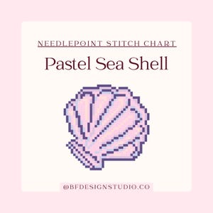 Concha Pastel - Gráfico de Bordado - 2,7 x 2,7" en Malla 13 (Descargar PDF)