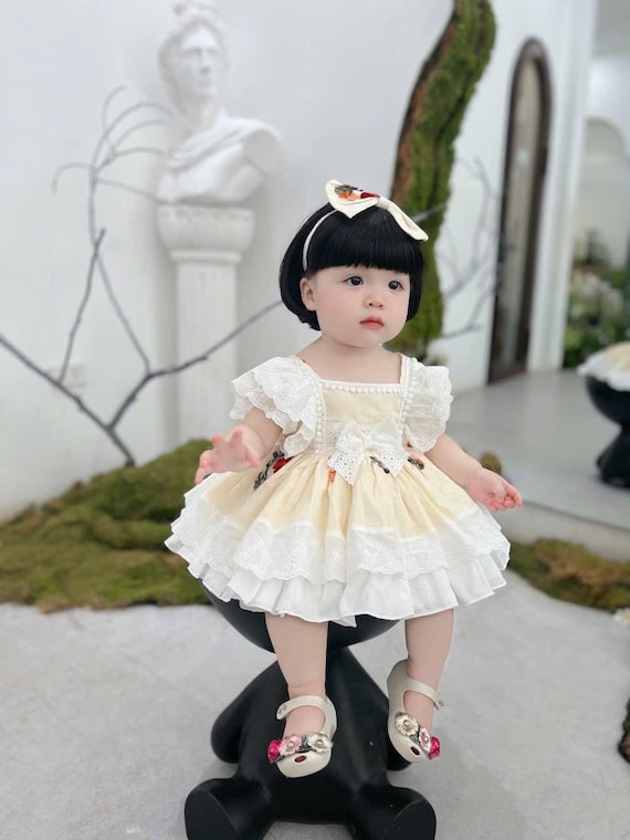 Baby Girl Lace Party Dress | Toddler Birthday Outfit | Boutique Cotton Ruffle Dress with Headband | Summer Flower Girl Dress 3M-3Y Baby Girl Lace Party Dress | Toddler Birthday Outfit | Boutique Cotton Ruffle Dress with Headband | Summer Flower Girl Dress 3M-3Y