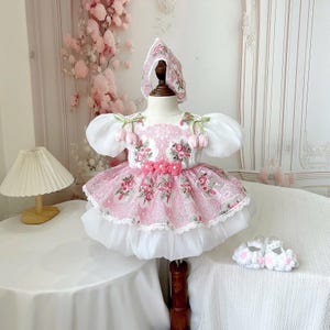 heirloom birthday dress Girl's Bleu: Birthday Keepsake Embroidered Heirloom Dress in Pink size 4T