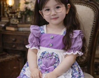Spring Toddler Girl Dress – Baby Girl Foral cotton dress – Floral Ruffle Spring Dress 9M–6Y
