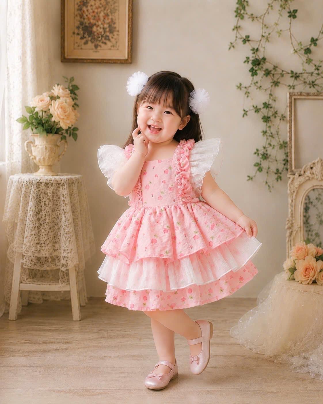 Pink Ruffle Baby Dress | First Birthday Cake Smash Outfit (NB–2Y) - Etsy