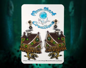 Baba Yaga House-hangoorbellen | Glow In The Dark Slavische sieraden