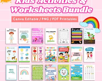 Paquete de fichas de trabajo para preescolar y jardín de infancia / Actividades de aprendizaje para niños, Educación en el hogar, Educativo, Montessori (PLR, MRR)